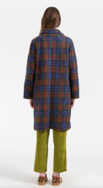LaLamour-Moss Coat Felt Tartan- Sphagnum