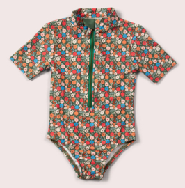 Little Green Radicals-  badpak Vintage Flowers UPF 50+
