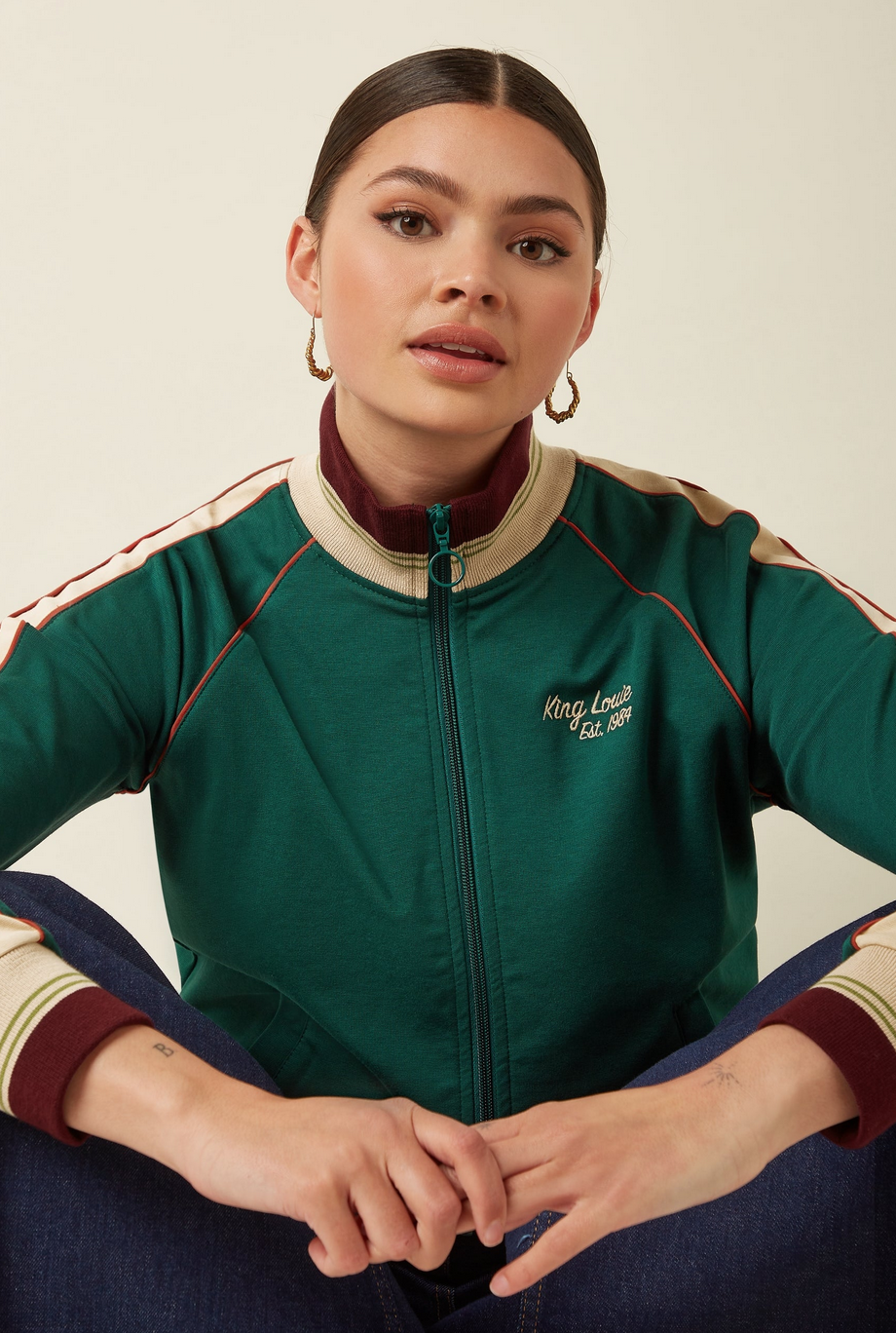 King Louie  Lila Coljack Daytona Sweat -Botanical Green