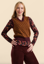 LaLamour-Knitwear Spencer- Retro Brown