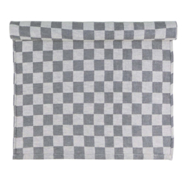 Table Runner Black and White Checkered 50x140cm 100% Cotton - Treb WS