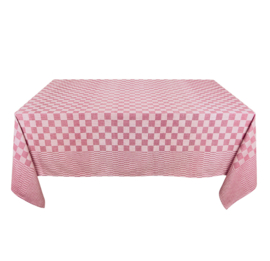 Tablecloth Red and White Checkered 140x140cm 100% Cotton - Treb WS