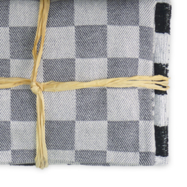 Keukenset Zwart 2x Handdoek 50x50cm + 2x Theedoek 65x65cm - Treb Towels