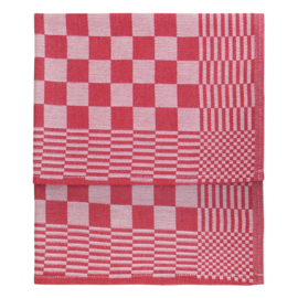 Blokdoeken Theedoeken Rood en Wit 65x65cm 100%