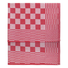 Kjøkkenhåndklær, rød og hvit rutete, 65x65cm, 100% bomull, Treb AD