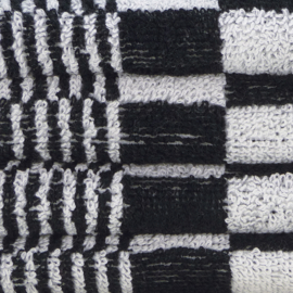 Handtuch Schwarz und Weiß Kariert 52x55cm - Treb Towels