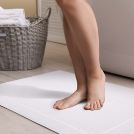 Bath Mat White 50x76cm - Treb Towels