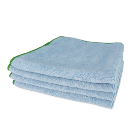 Toalhitas de Microfibras Azul Com Borda Verde 40x40cm - Treb Towels