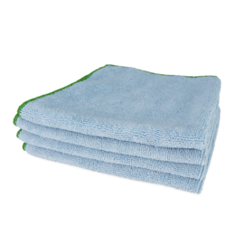 Microvezel Doekjes Blauw Met Groene Rand 40x40cm - Treb Towels