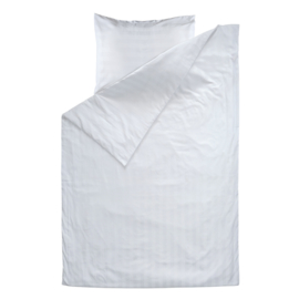 Duvet Cover, White, 140x250cm, 1 Person, Woven Satin Stripes, PC 50-50, Treb PH