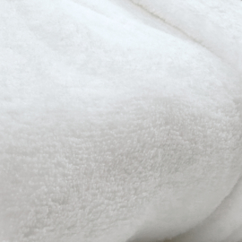 Bademantel Fleece Weiß Größe: M/XL