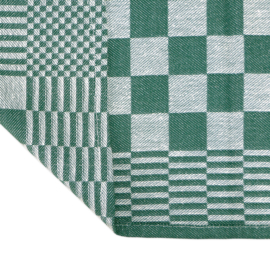 Kjøkkenhåndklær, grønn og hvit rutete, 65x65cm, 100% bomull, Treb AD
