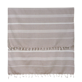 Hammam Håndklæde Brungrå 90x145cm 100% Bomuld - Treb WS