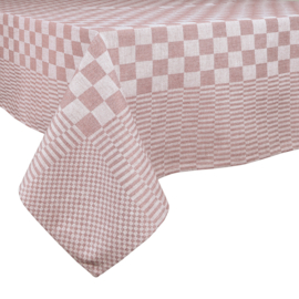 Tablecloth Beige and White Checkered 140x140cm 100% Cotton - Treb WS