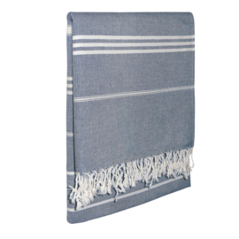 Hammam Håndklæde Blå 90x145cm 100% Bomuld - Treb WS