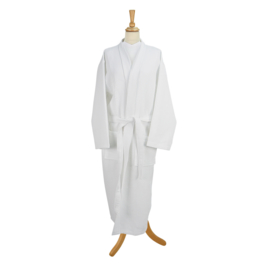 Bathrobe Waffle White Kimono Design Size XL - Treb BR