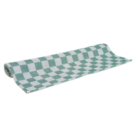 Table Runner Green and White Checkered 50x140cm 100% Cotton - Treb WS