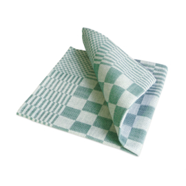 Servetten Groen en Wit Geblokt 40x40cm 100% Katoen - Treb WS