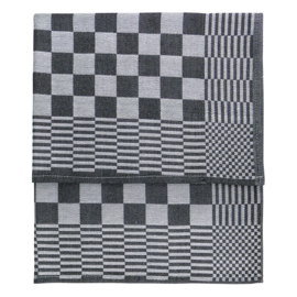 Toalhas de cozinha, toalhas de chá, xadrez preto e branco, 65x65cm, 100% algodão, Treb AD