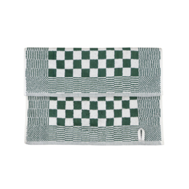 Serviette Bloc Vert et Blanc 52x55cm Coton - Treb Towels