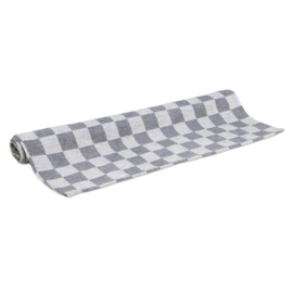 Table Runner Black and White Checkered 50x140cm 100% Cotton - Treb WS