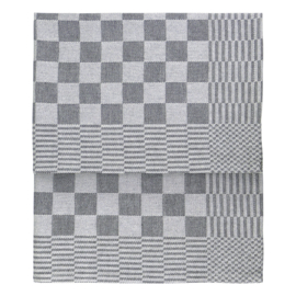 Toalhas de chá xadrez preto e branco 65x65cm 100% algodão - Treb WS