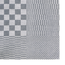 Tischdecke Schwarz-Weiß Kariert 140x140cm 100% Baumwolle - Treb WS