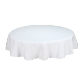Toalha de mesa, Redonda, Branco, 230cm Ø, Treb SP