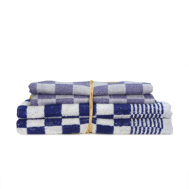 Kitchen Textile Set Blue 2x Towel 50x50cm + 2x Tea Towel 65x65cm - Treb Towels