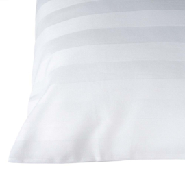 Pillowcase White 65x90 + 20cm Woven Satin Stripes PC 50-50 - Treb PH