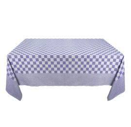 Tablecloth Blue and White Checkered 140x140cm 100% Cotton - Treb WS