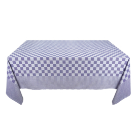 Toalha de Mesa Azul e Branca Xadrez 140x240cm 100% Algodão - Treb WS