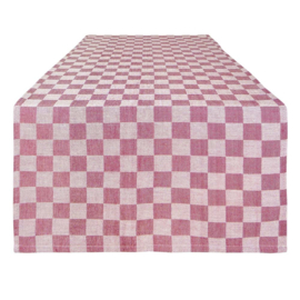 Tischläufer Rot-Weiß Kariert 50x140cm 100% Baumwolle - Treb WS