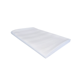 Federa Per Cuscino Bianco 65x90 + 20 cm Strisce Di Raso Intrecciate PC 50-50 - Treb PH