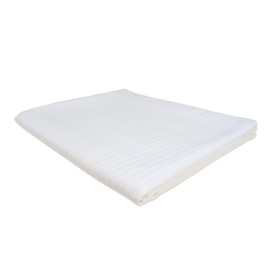 Bettbezug Weiß 215x235cm Micro-Streifen 5 mm - Treb Bett und Bad