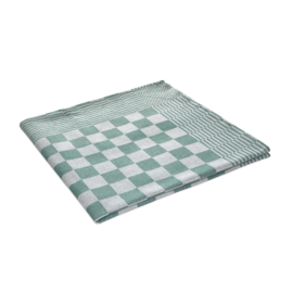 Ręczniki kuchenne, zielono-biała kratka, 65x65 cm, 100% bawełna, Treb WS
