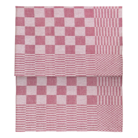 Theedoek Rood en Wit Geblokt 65x65cm 100% Katoen - Treb WS