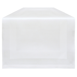 Tischläufer Weiß 53x140 cm Baumwolle - Treb Classic