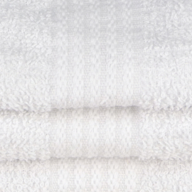 Badehandtuch Weiß 50x90cm 100% Baumwolle - Treb STAN