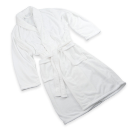 Bathrobe Fleece White Size M/XL - Treb BR
