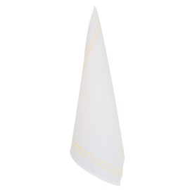 Serving Cloth White Yellow Stripes 50x65cm, 50/50 Linnen/Cotton - Treb Towels