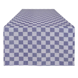 Tischläufer Blau-Weiß Kariert 50x140cm 100% Baumwolle - Treb WS