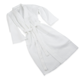 Bathrobe Waffle White Kimono Design Size L - Treb BR