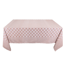 Tablecloth Beige and White Checkered 140x140cm 100% Cotton - Treb WS