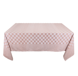 Tablecloth Beige and White Checkered 140x200cm 100% Cotton - Treb WS