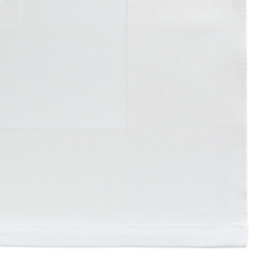 Toalha de Mesa Branca 210x216cm Com Faixa de Cetim Tecido - Treb Classic