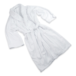 Bathrobe, GOTS Cotton, Raglan Sleeve, White, Size M/XL