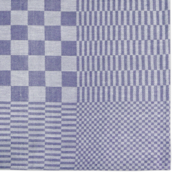Tafelkleed Blauw en Wit Geblokt 140x140cm 100% Katoen - Treb WS