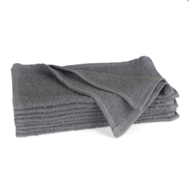 Gjestehåndklær, mørkegrå, 30x30cm, 100% bomull, Treb SH