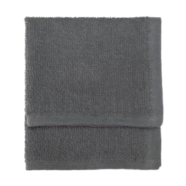 Gjestehåndklær, mørkegrå, 30x30cm, 100% bomull, Treb SH